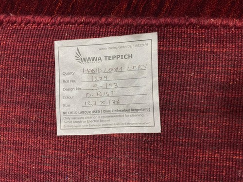 Dark Red Carpet Handmade Valuable Wool Carpet 123x176 CM S193 - Picture 7 of 7