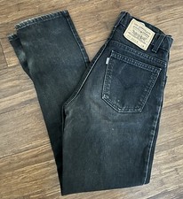 Vintage Levi s 10950 Black Jeans Relaxed Fit Tapered Leg 7 Med