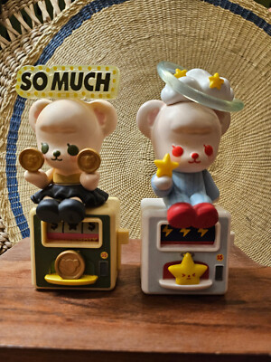 Wonteddy Flora with Little Gold Coin and Fresh Air Wish Box Miniso Bear
