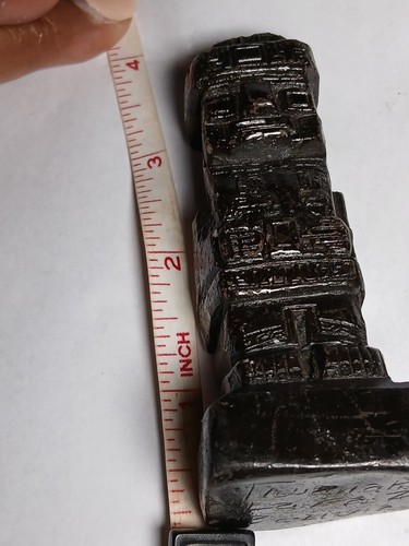 Old Hand Carved Bolivia Totem Statue Tiwanaki La Paz Resin? - Picture 10 of 11