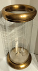 VINTAGE POST MODERN 1980 QUALITY CHAPMAN DESIGN BRASS & GLASS UMBRELLA STAND