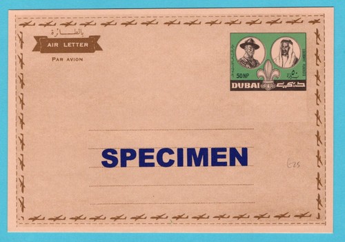 DUBAI SPECIMEN cartolina postale cancelleria 11° Jamboree MNH