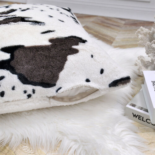 Cow Print Faux Fur Throw Blanket Double-Sided - Warm Fluffy Blanket Farmhouse - Picture 77 of 78