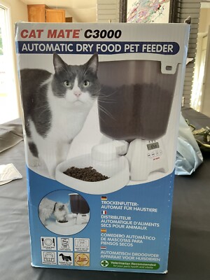 Cat Mate C3000 Automatic Dry Food Feeder for Cats Small Dogs