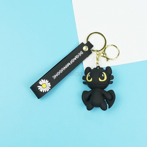 AUS Keyring TOOTHLESS How To Train Your Dragon Key Chain Rubber Charm Key Holder - Picture 9 of 10
