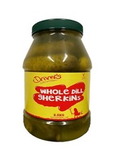 Drivers WHOLE DILL Pickled Gherkins Large 2.25kg Catering Jar Chip Shop WALLY