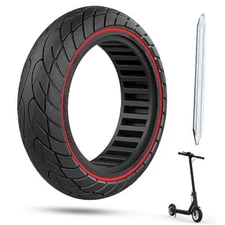 60/70-6.5 Scooter Tire Solid,10 x 2.5 Solid Scooter Tire 10 inch BC-1PCS Red L