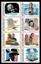Micronesia 1994 Pionieri del Volo SC# 200 MNH Blocco 8 Mint/Mai Cernierata