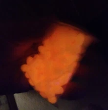 100 pieces Hard Oval Luminous Glow in Dark Fishing Beads  PINK 8X12mm USA