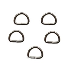 5 St&uuml;ck D-Ringe  Metall  ca.16 mm