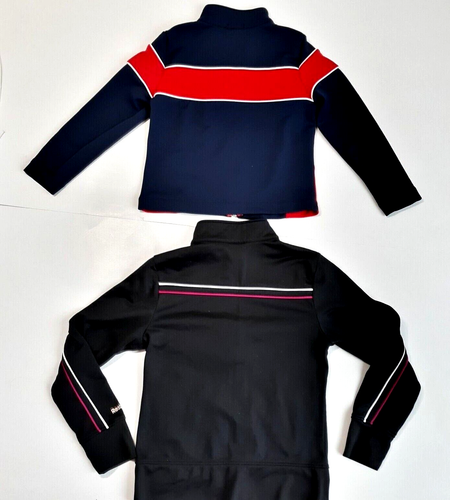 DANSKIN Reebok Athletic Jacket Girls Lot Size 6 6/7 Full Front Zip Black Blue - Picture 5 of 12
