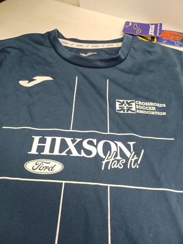 Joma Ford Hixson Sponsors Has It Crew Neck T-Shirt Blue Youth M (8) - Picture 3 of 13