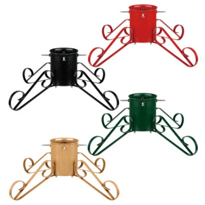 HOLLY INTERNATIONAL Traditional Scroll Leg Metal Christmas Tree Stand Holder Base 7ft-8ft Tall Trees
