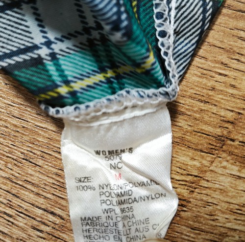 Woolrich Stash Away Regenjacke mit Kapuze grün kariert Größe M - Bild 8 von 8