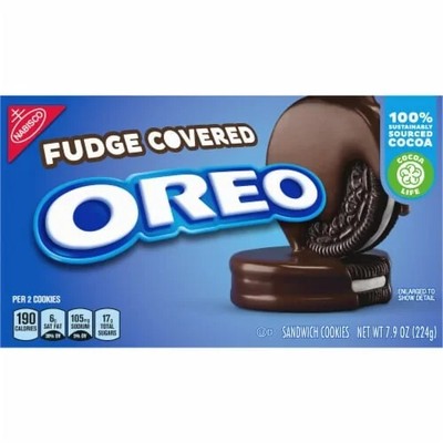 2 Packs of Nabisco Oreo Fudge Covered Chocolate Sandwich Cookies - 7.9 oz