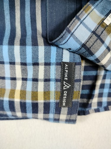 Alpine Design Shirt Mens Large Multicolor Flannel Plaid Gorpcore Cottagecore - Picture 4 of 11