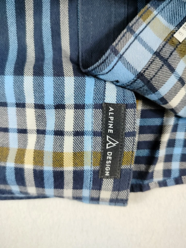 Alpine Design Shirt Mens Large Multicolor Flannel Plaid Gorpcore Cottagecore - Image 4 of 4