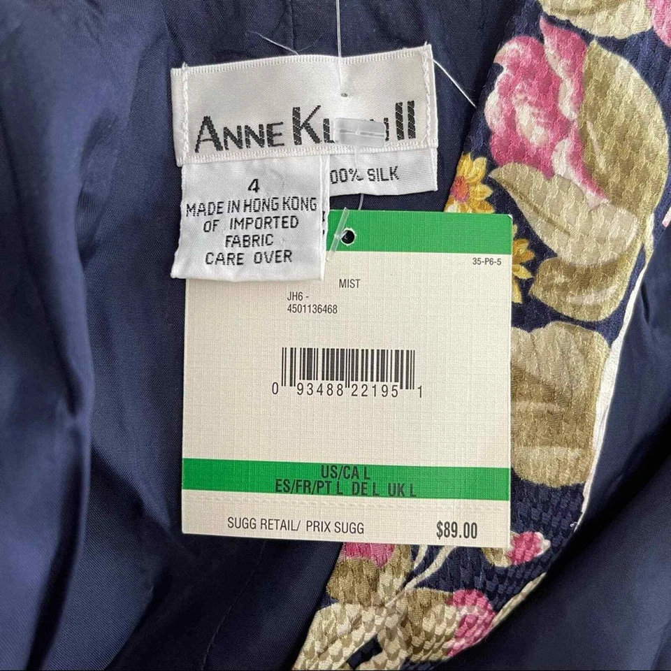 Falda envolvente floral 100 % rosas seda Anne Klein nueva con etiquetas 4 Foto 4 de 4