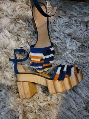Tory Burch Alma  Platform Sandals Wedges Shoes  size 10