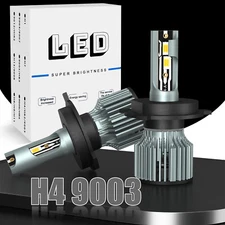 For 240SX 1995-1996 H4 LED Headlight Kit 6000K White Bulbs HIGH Low Beam 2x 60W