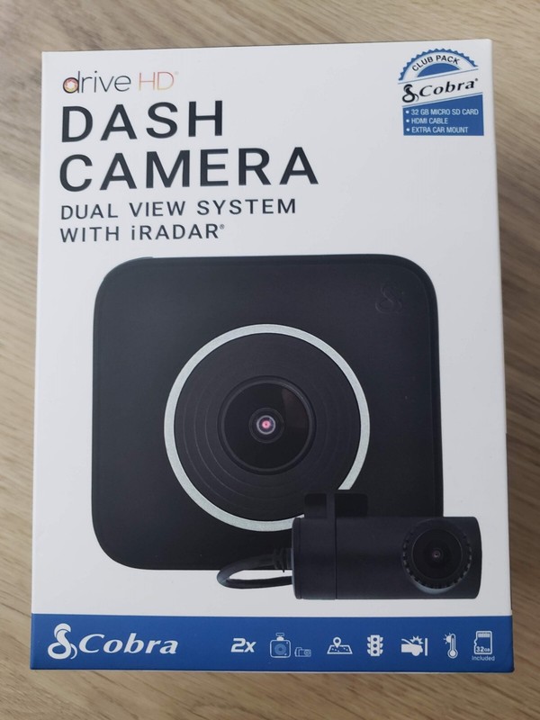 COBRA DASH CAMERA DUAL VIEW SYSTEM WITH IRADAR