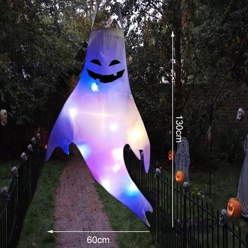Halloween Deko hängende Geister Windsäcke LED leuchtende Geister Requisiten - Bild 2 von 8