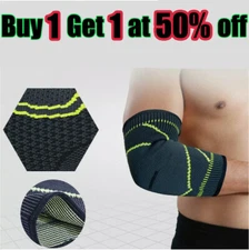 Elbow Compression Brace Support Arthritis Sleeve Bandage Gym Sport Arm Wrap Pads