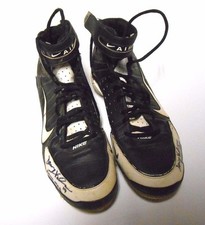 Danny Valencia Signed Autograph Orioles Game Used Baseball NIKE Cleats Shoes