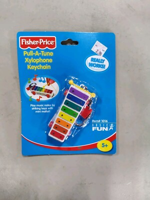 #ad Fisher Price Basic Fun Pull A Tune Xylophone Key Chain Toy Works Music Fun B51 1 $56.24