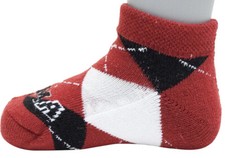 Alabama Crimson Tide Argyle Toddler Socks 12 month - 24 month Baby Sock BAMA NEW