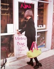 NONI METRO BAG Knitting Pattern Felted Purse Tote 2008 409 rectangle square