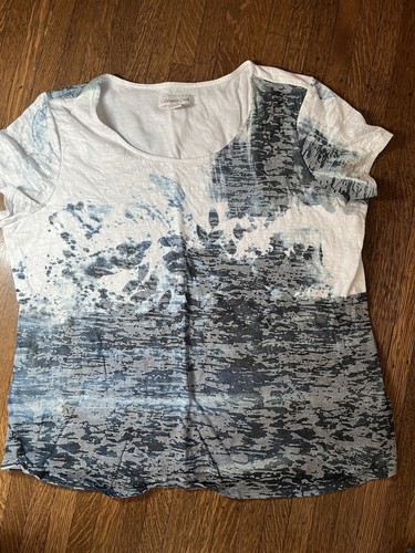 Top Manches Courtes Coldwater Creek Double Layer - Taille M Neuf Avec étiquettes