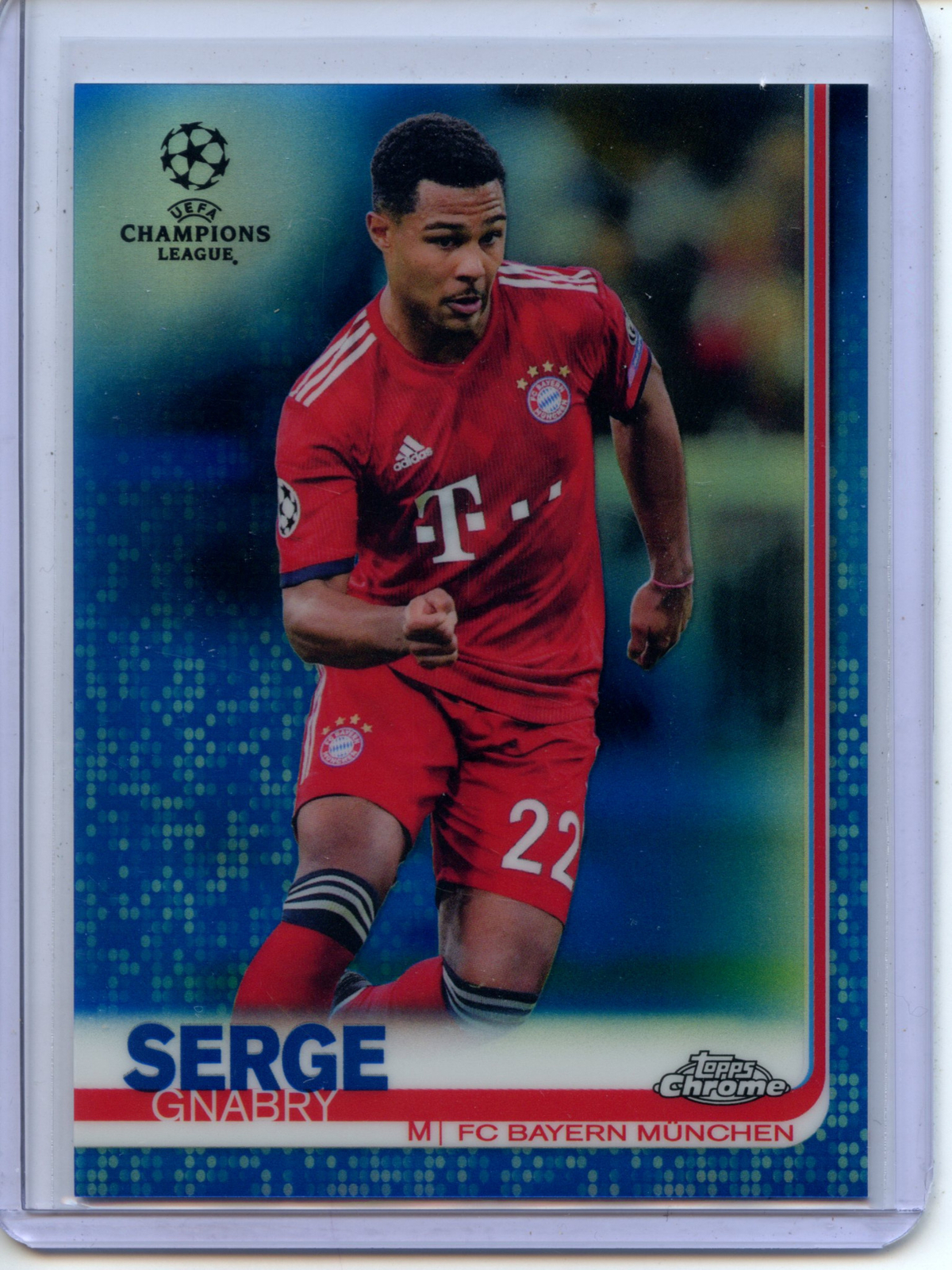 2018-19 Topps Chrome UEFA Champions League BLUE Serge Gnabry Bayern #62/150
