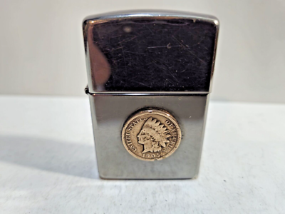 Vintage Working Zippo Lighter Native American Indian Head 1905