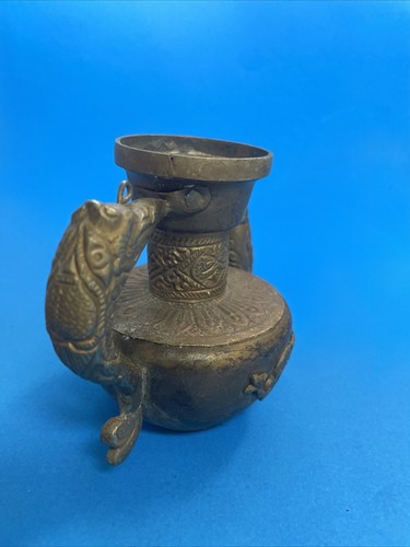 Tibetan Very Ornate Tea Pot Brass Copper Detailed - Picture 2 of 7