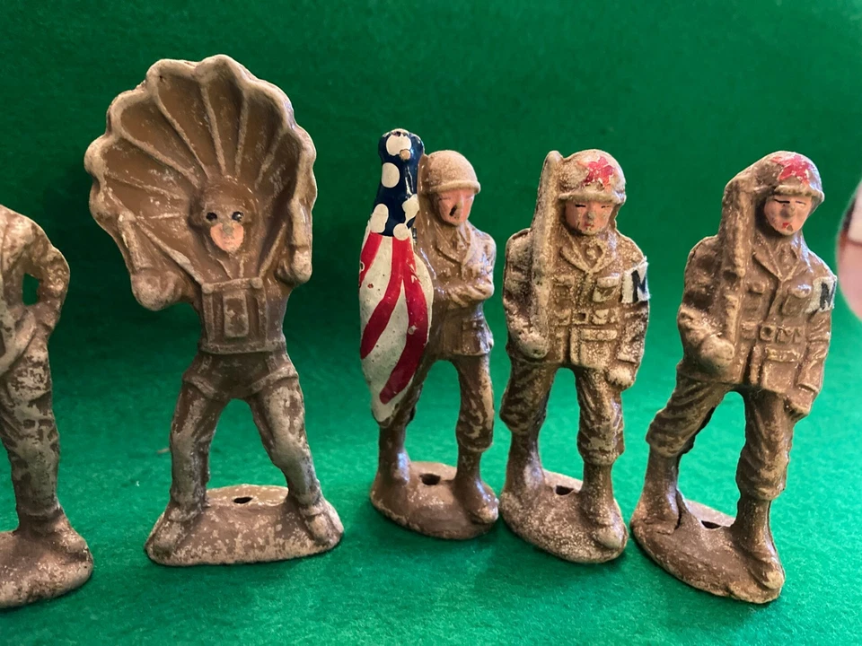 Vintage 1930's 40's Lineol Rare Sawdust & Resin Toy World War I Soldier Figures - Image 4 of 4