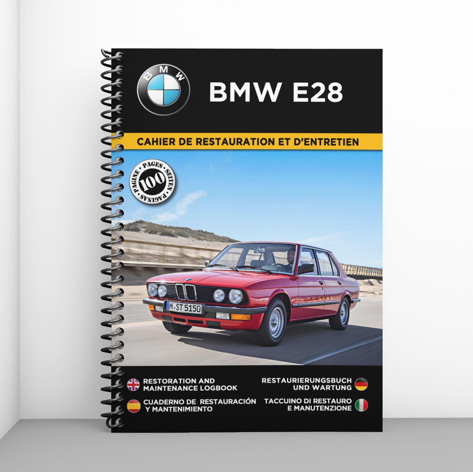 Livre de maintenance BMW E28 cahier de suivi pour organiser les réparations mécaniques au garage