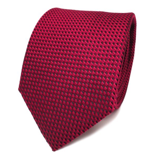 Tigertie Seidenkrawatte Rot Signalrot Schwarz Gemustert - Krawatte Seide Silk-image