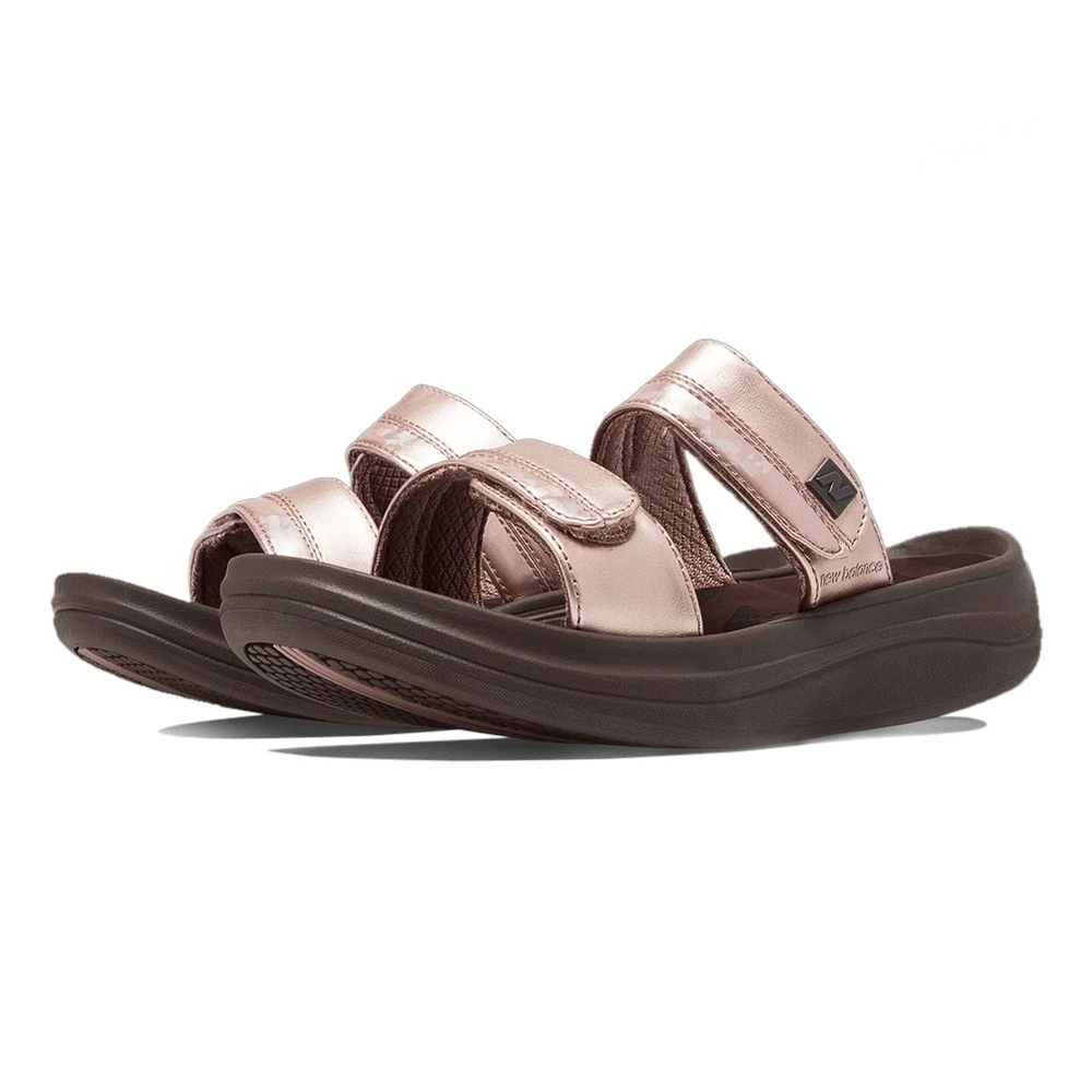 New Balance Rose Gold Revive Two Strap slip on Sandal Size 9 eBay