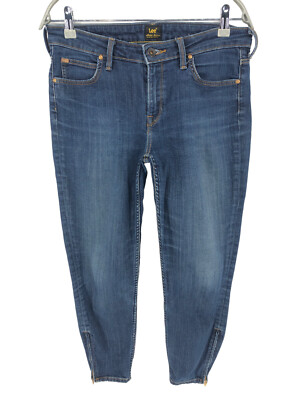 LEE Damen Scarlett Cropped Skinny Slim Jeans Größe W30 L25