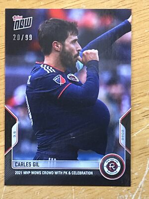 Black #/99 ~ 2022 Topps NOW MLS Carles Gil #9 ~ New England Revolution