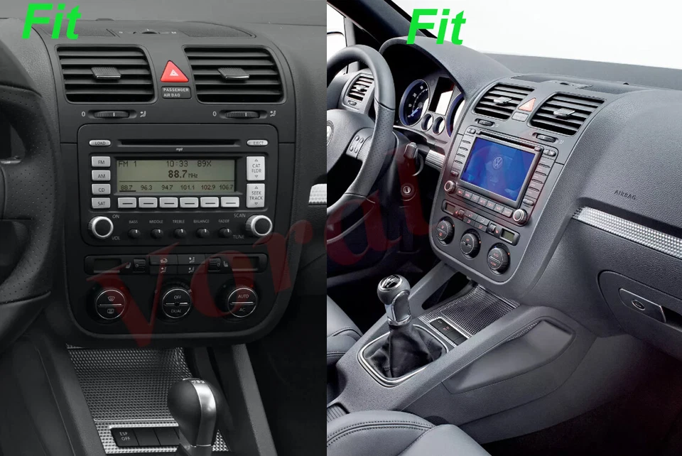 For 2008 VW Volkswagen R32 Android 13 Navi CarPlay Android Auto Stereo Radio GPS - Image 2 of 4