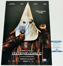 JOHN DAVID WASHINGTON SIGNED 'BLACKKKLANSMAN' 12x18 MOVIE POSTER BECKETT COA BAS