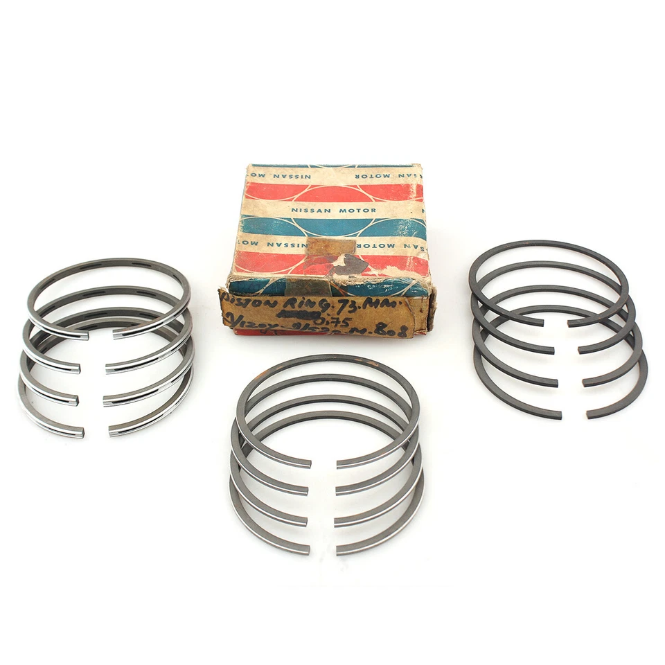 Anillo de pistón 0,75 NOS compatible con Datsun 120Y 1973-1978 B210 410 genuino Foto 2 de 4