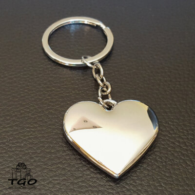 Schlüsselanhänger Herz aus Metall lang 9,5cm-10010218