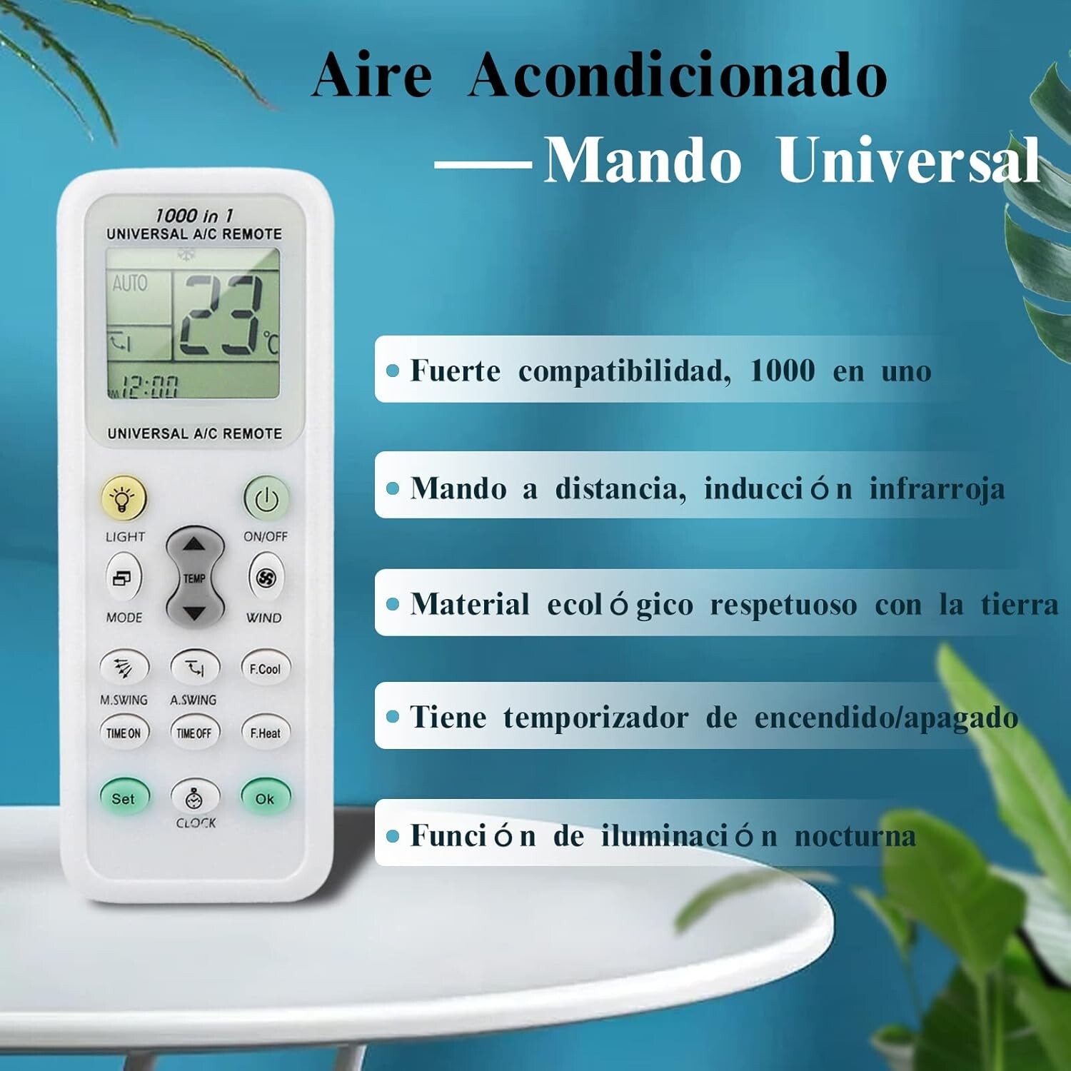 Télécommande universelle clim avec paramétrage en un clic rapide