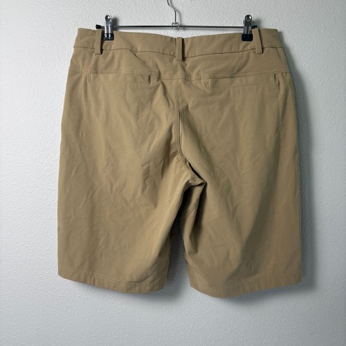 Lululemon Chino Shorts Mens Size 34 Beige Khaki Golf Casual Performance Travel - Picture 3 of 11