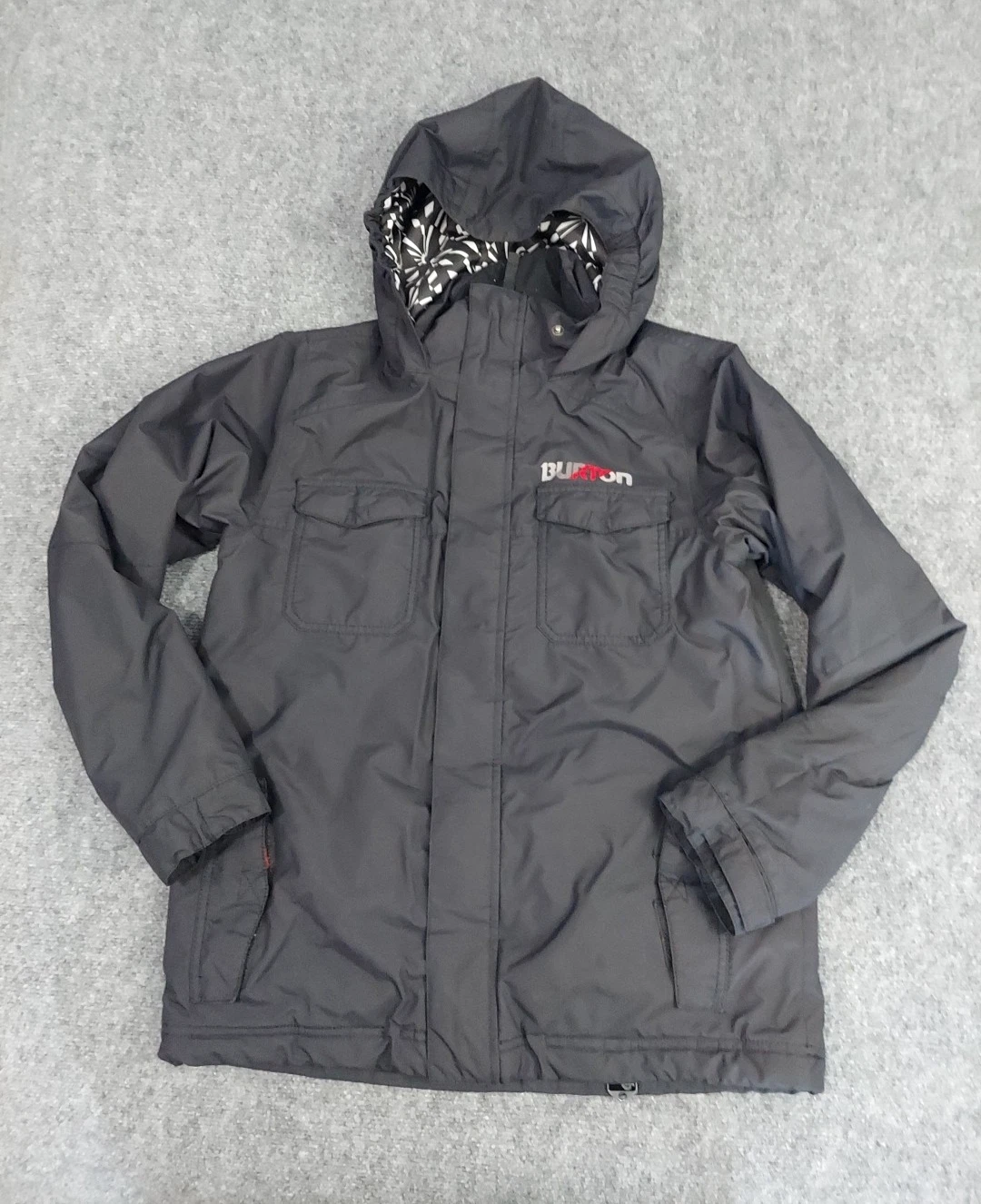 burton dryride hooded full zip snowboard jacket