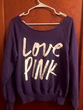VICTORIA'S SECRET PINK OFF THE SHOULDER SWEATSHIRT