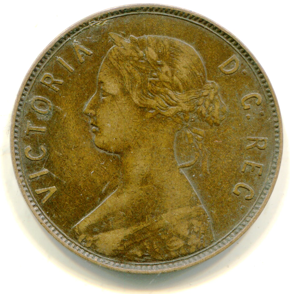 Newfoundland Large Cent 1880 narrow zero  NGC XF 45 ext rare   KM-1   lotmar8921 - Image 4 of 4